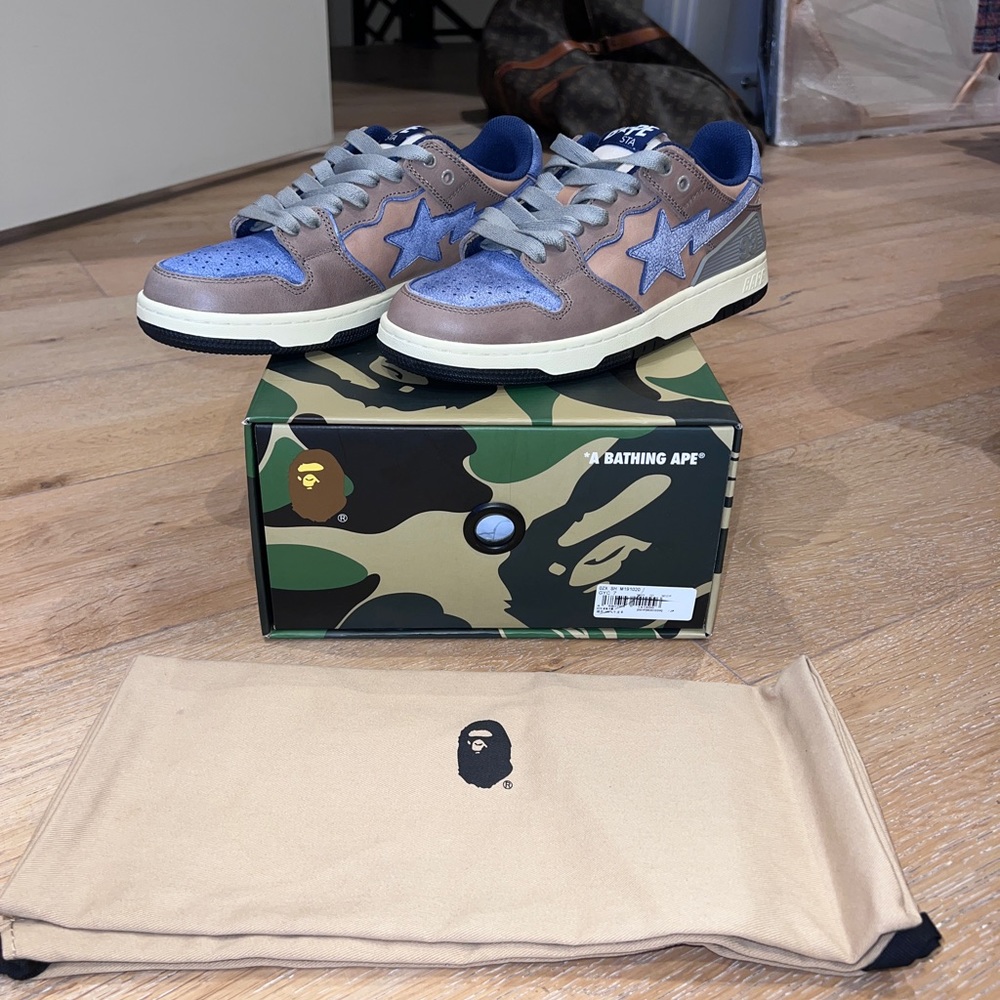 Bape Sk8 Sta Tan/Blue Sneakers